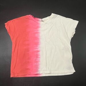 Old Navy Pink and White Crop Top